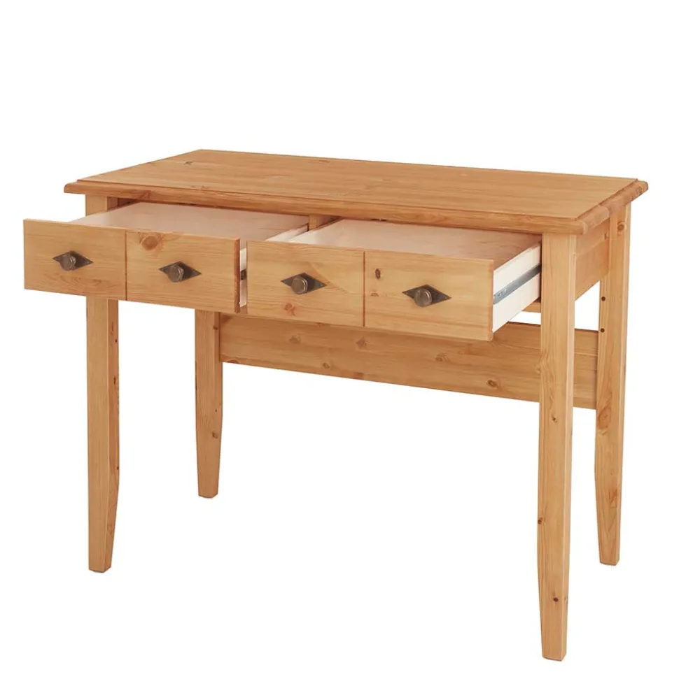 Kiefernholz Schreibtisch kompakt 102x53 cm - Piatra