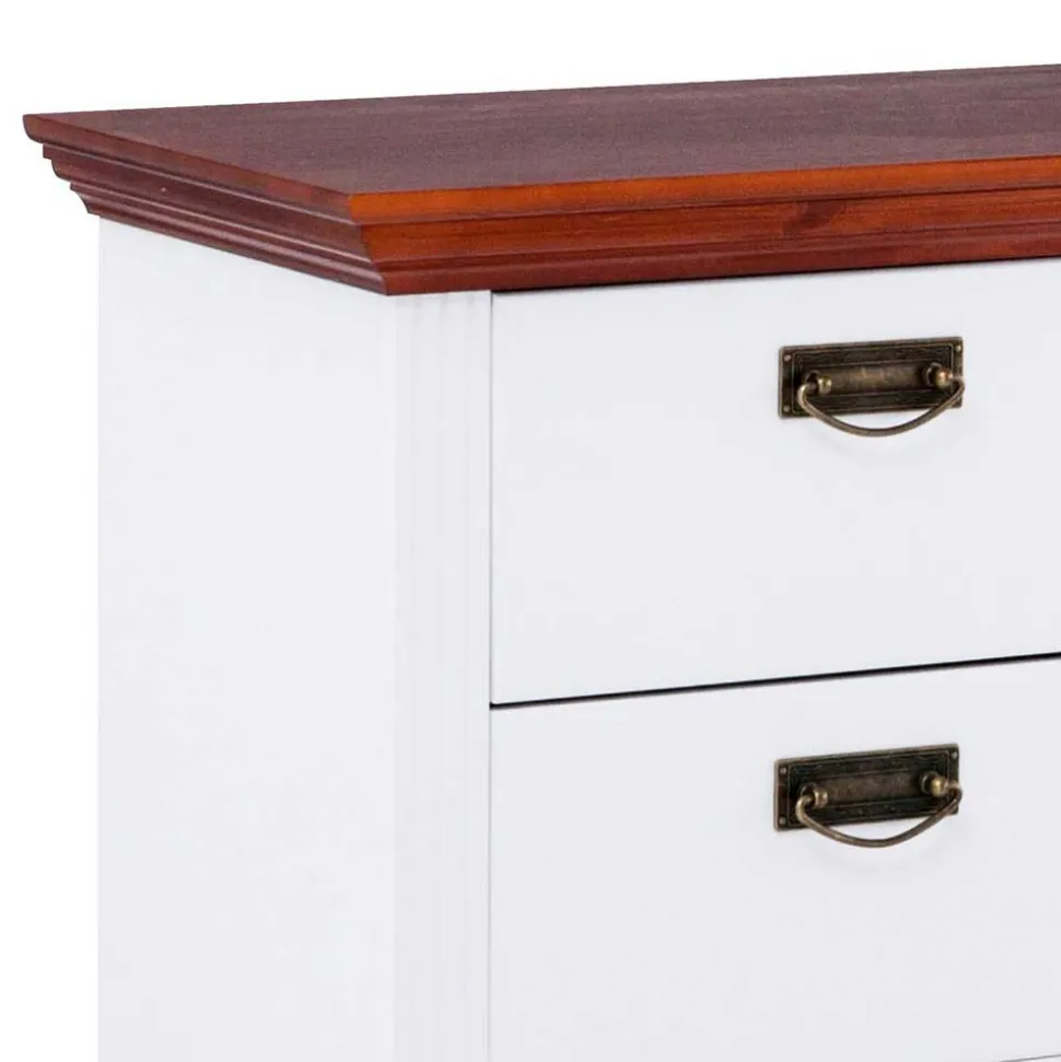 Kiefernholz Schubladen Kommode zweifarbig - Beapta