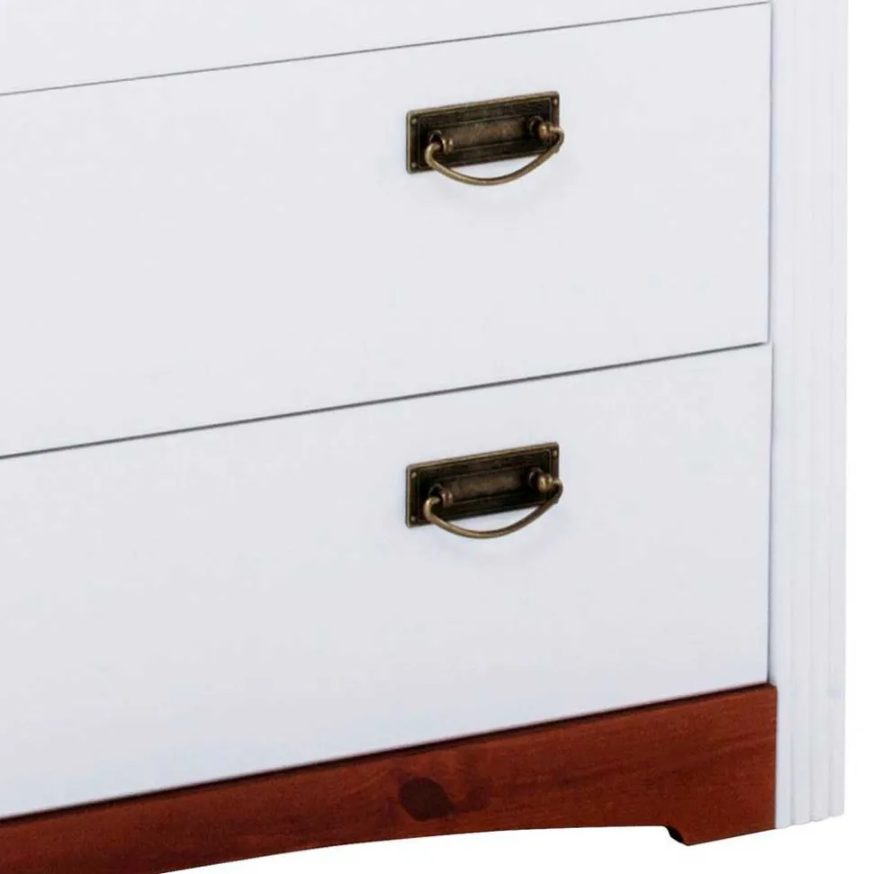 Kiefernholz Schubladen Kommode zweifarbig - Beapta