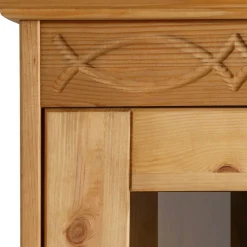 Kiefernholz Vitrine gebeizt und geölt - Goro