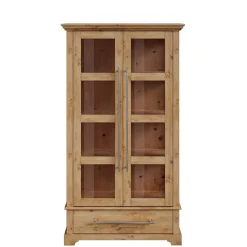 Kiefernholz Vitrine Glastür im Modern Country Style - Noellisa