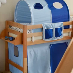 Kinder Buche Hochbett mit schräger Rutsche - Zuricona