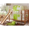 Kinder Etagenbett mit Rutsche & Stoffset - Sivarin