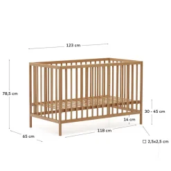 Kinder Gitterbett aus Buche Massivholz - Vichada