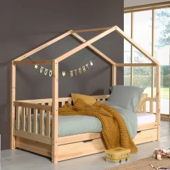 Kinder Haus Himmelbett 90x200 cm - Cosma