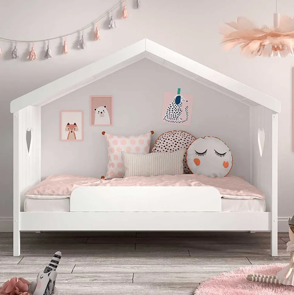 Kinder Hausbett in Weiß - Grandory
