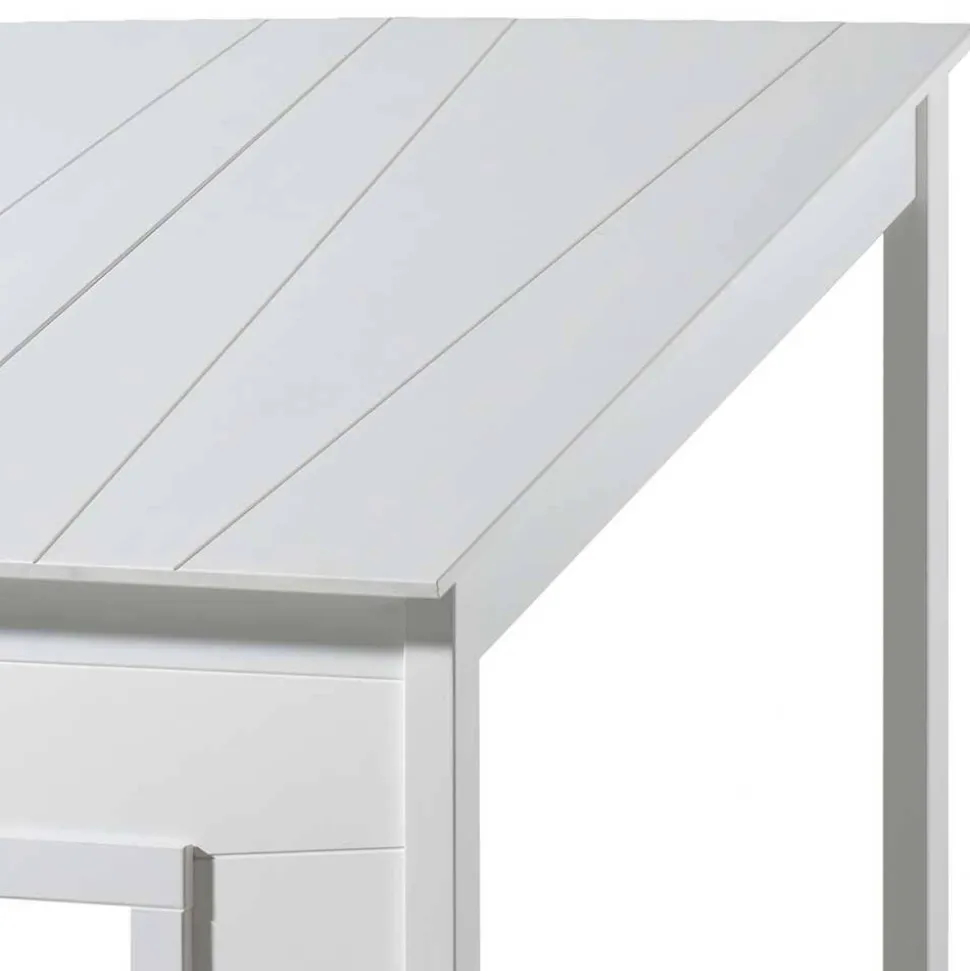 Kinder Hausbett in Weiß lackiert - Actina