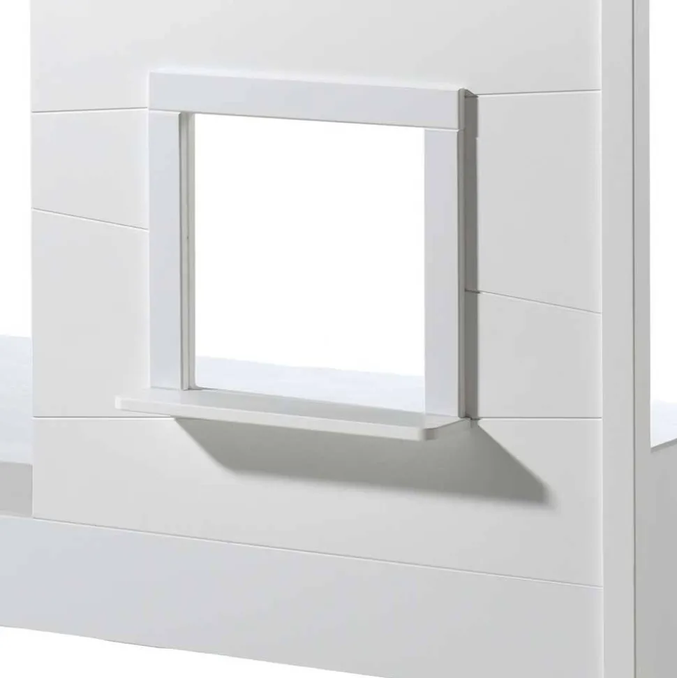 Kinder Hausbett in Weiß lackiert - Actina