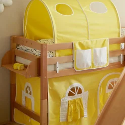 Kinder Hochbett in Buche & Gelb - Trapani