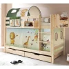Kinder Kiefernholz-Stockbett in Natur - Nioara