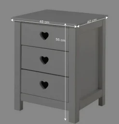 Kinder Nachttisch Grandory in Weiß