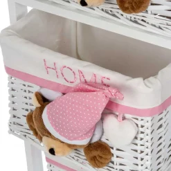 Kinder Regal mit Teddybären - 3 Körbe - Lora