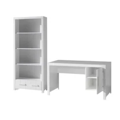 Kinder Schreibtisch und Regal Set - Ellen (zweiteilig)