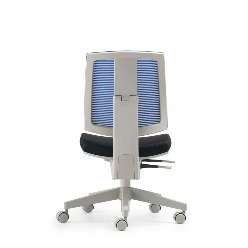 Kinder Schreibtischstuhl Lugania in Schwarz Blau