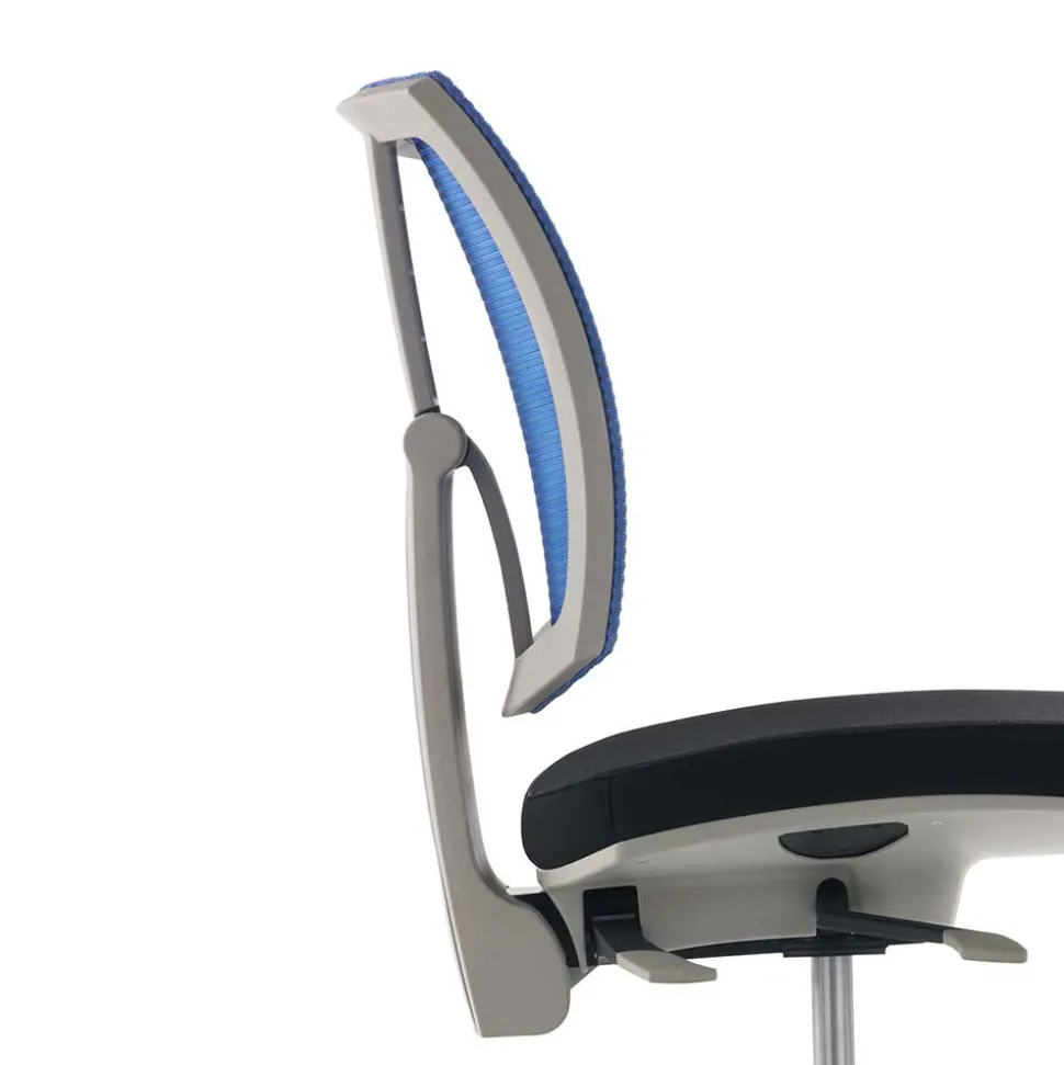 Kinder Schreibtischstuhl Lugania in Schwarz Blau