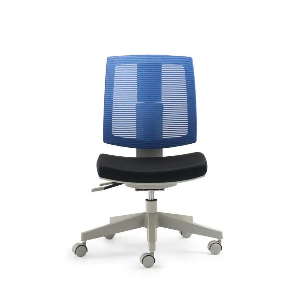 Kinder Schreibtischstuhl Lugania in Schwarz Blau