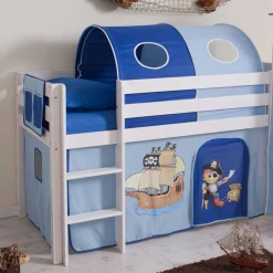 Kinder Spielbett Curigo mit Rutsche und Turm