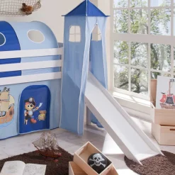 Kinder Spielbett Curigo mit Rutsche und Turm