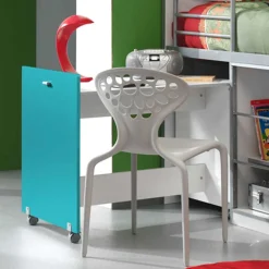 Kinderhochbett Nowy mit ausziehbarem Schreibtisch