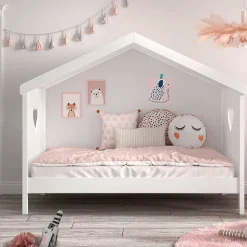 Kinderzimmer Hausbett in Weiß - Grandory