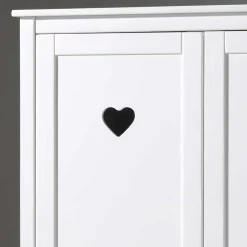 Kinderzimmer Kleiderschrank Grandory in Weiß lackiert