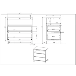 Kinderzimmer Kommode - Wickelaufsatz optional - Afilon