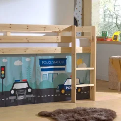 Kinderzimmer Polizei Hochbett aus Massivholz - Udines