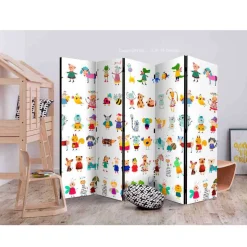 Kinderzimmer Raumteiler mit bunten Tieren - Pablo