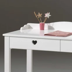 Kinderzimmer Schreibtisch Grandory in Weiß lackiert