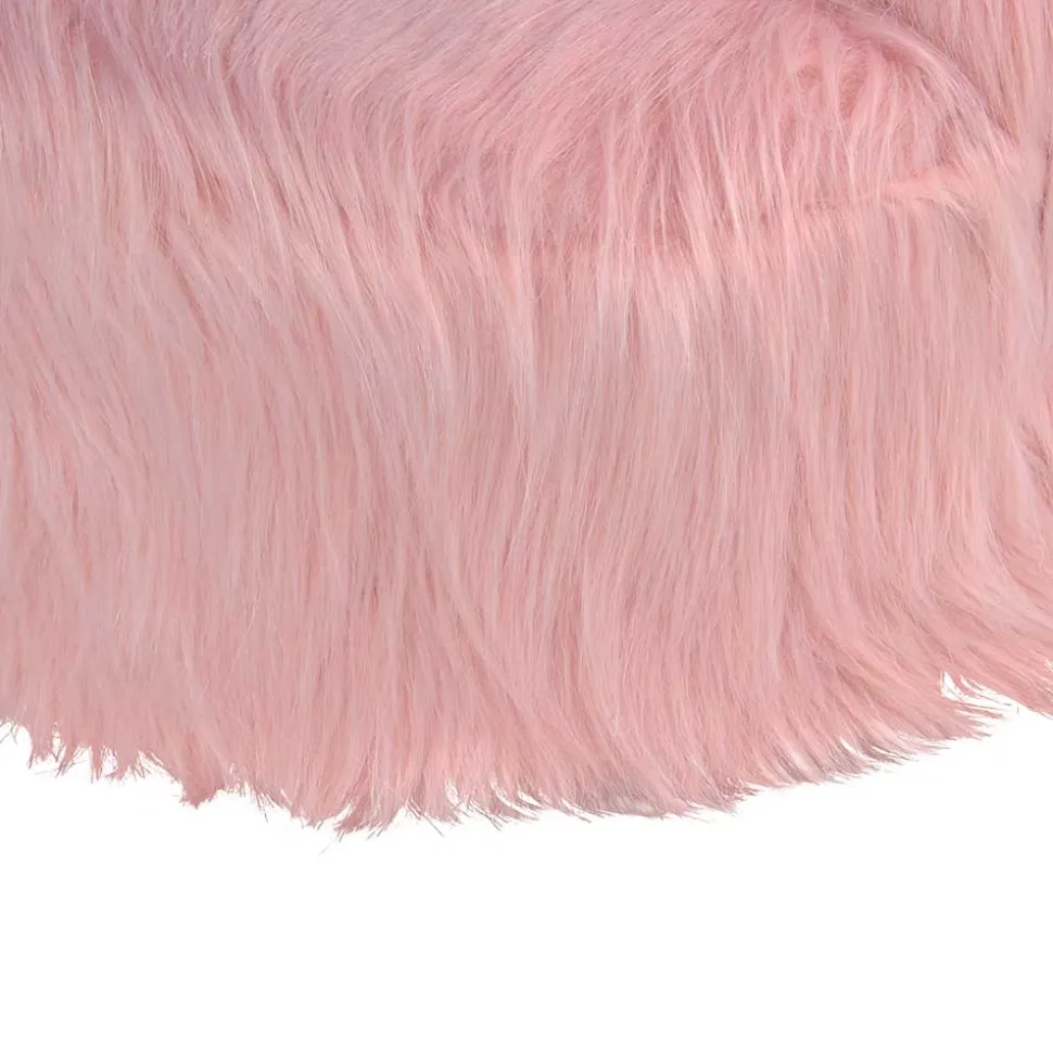 Kinderzimmer Sessel in Rosa Kunstfellbezug - Leonid