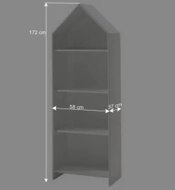 Kinderzimmerschrank & Regal in Weiß - Indefiva (zweiteilig)