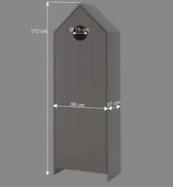 Kinderzimmerschrank & Regal in Weiß - Indefiva (zweiteilig)