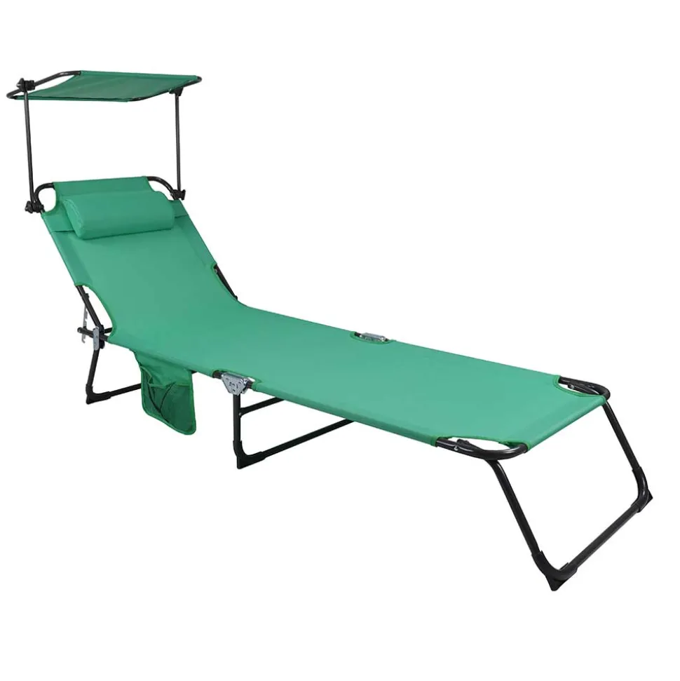 Klappbare Gartenliege mit Dach - Bobila