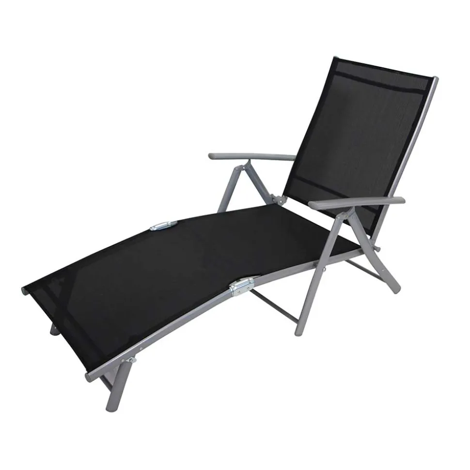 Klappbare Gartenliege Ziadovas mit Kunststoff Gewebe