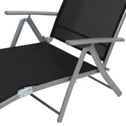 Klappbare Gartenliege Ziadovas mit Kunststoff Gewebe