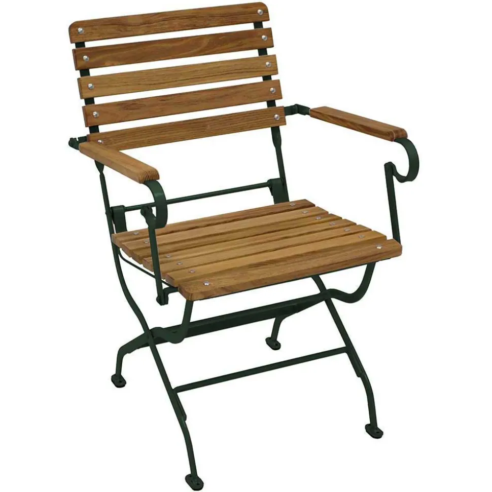 Klappbarer Biergartenstuhl mit Armlehnen - Maidino