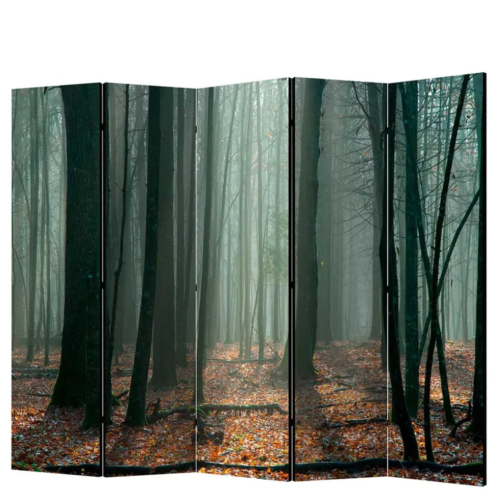 Klappbarer Paravent Herbstwald Fotodruck - Stacie