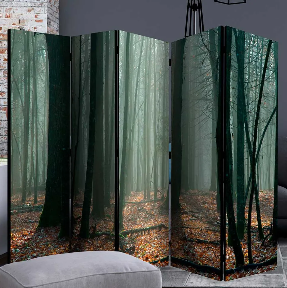 Klappbarer Paravent Herbstwald Fotodruck - Stacie