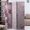 Klappbarer Paravent in Rosa & Weiß - Carika
