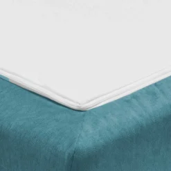 Klappcouch in Petrol mit Eiche - Flower