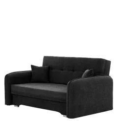 Klappcouch in Schwarz Veloursbezug - Yangu