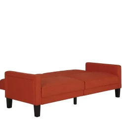 Klappcouch in Ziegel Rot und Braun - Winston