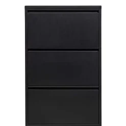 3-Klappen-Schuhschrank in Schwarz - Matic