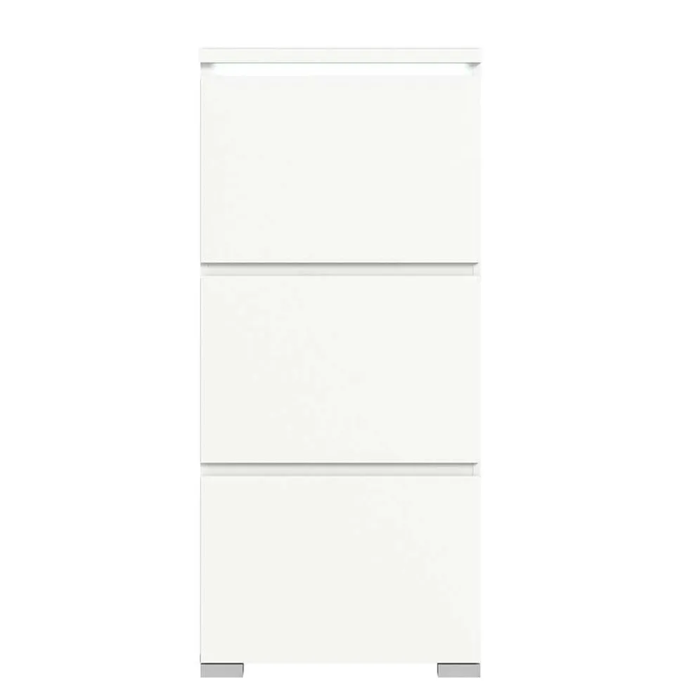 3-Klappen-Schuhschrank in Weiß - Dany