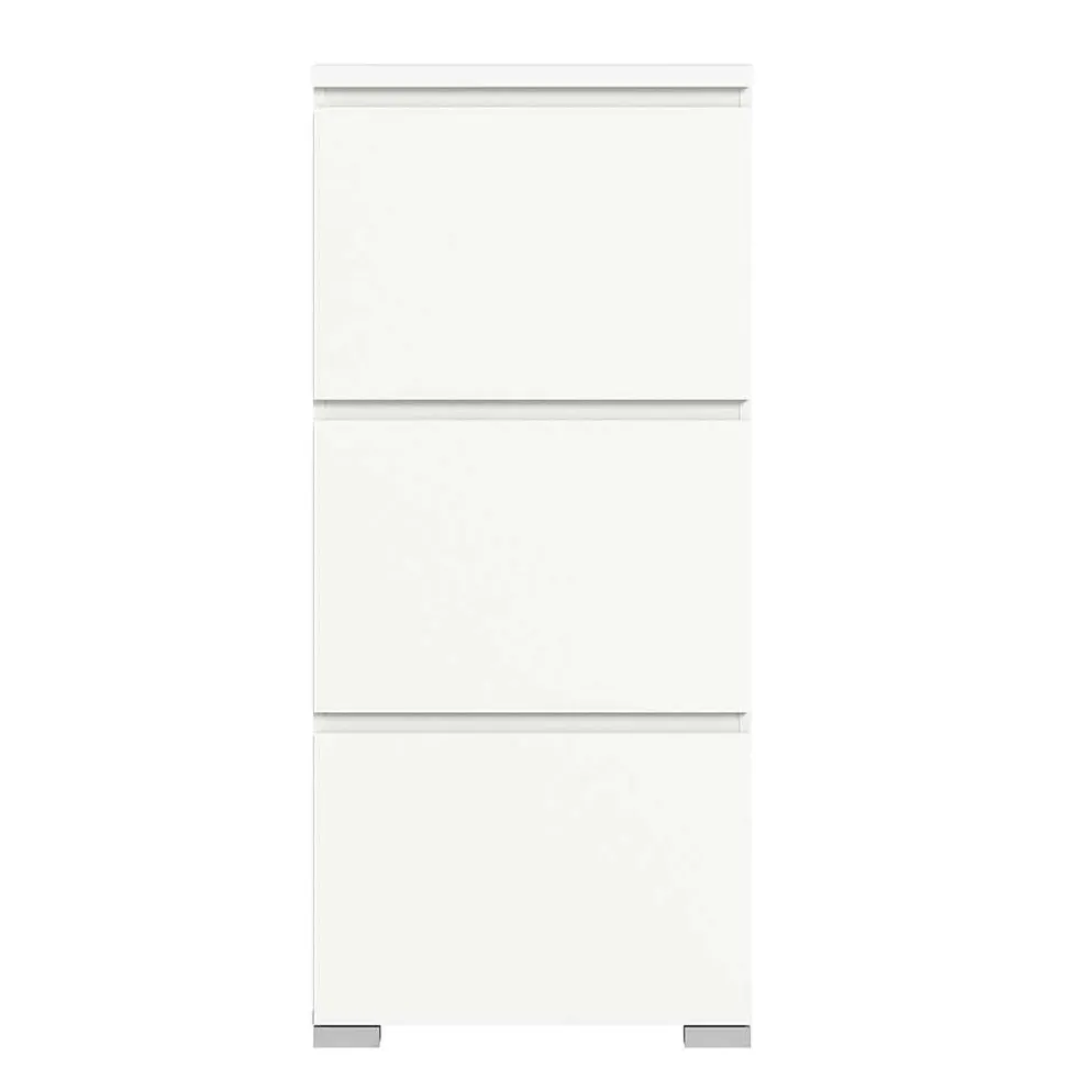 3-Klappen-Schuhschrank in Weiß - Dany