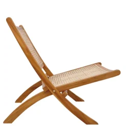 Klappsessel mit Wiener Geflecht aus Teak & Rattan - Vilrada