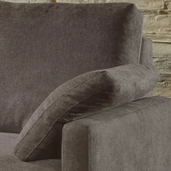 Klappsofa in Dunkelbraun Stoffbezug - Jovena