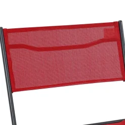 Klappstühle in Rot mit Schwarz - Maximilian (2er Set)