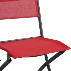 Klappstühle in Rot mit Schwarz - Maximilian (2er Set)