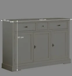 Klassische Anrichte in Antikweiß - Annot